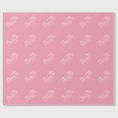 Effen kleur pastel roze - Mr & Mrs Wedding Favors Cadeaupapier (Vlak)
