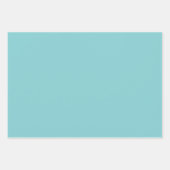 Effen kleur plain Aqua Splash blauw Inpakpapier Vel (Voorkant 2)