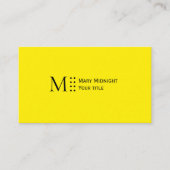 Effen kleur QR code Modern Canary Yellow Bright Visitekaartje (Voorkant)