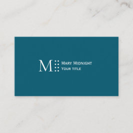 Effen kleur QR code Modern Elegant Blauwgroen Visitekaartje