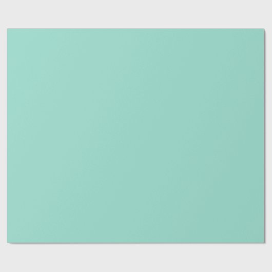 Effen kleur Strand Glas vlakke aqua groene munt Cadeaupapier (Vlak)
