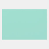 Effen kleur Strand Glas vlakke aqua groene munt Inpakpapier Vel (Voorkant 3)