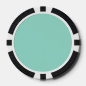 Effen kleur Strand Glas vlakke aqua groene munt Poker Chips (Voorkant)