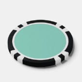 Effen kleur Strand Glas vlakke aqua groene munt Poker Chips (Enkel)