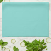 Effen kleur: turquoise aqua theedoek (Gevouwen)