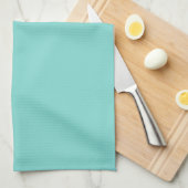 Effen kleur: turquoise aqua theedoek (Quarter Fold)
