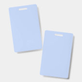 Effen kleur vlak periwinkle lichtblauw badge (Voor- en achterkant)