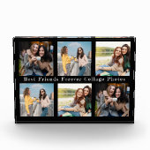 Effen kleur Zwart Beste Vrienden Collage Fotoblok (Voorkant)