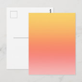 Effen kleuren - Geel tot Misty Pink ombre Briefkaart (Voorkant / Achterkant)