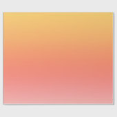 Effen kleuren - Geel tot Misty Pink ombre Cadeaupapier (Vlak)