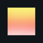 Effen kleuren - Geel tot Misty Pink ombre Canvas Afdruk<br><div class="desc">Kleurrijke gele, oranje, rode en roze gradiëntachtergrond.</div>