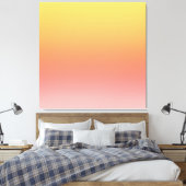 Effen kleuren - Geel tot Misty Pink ombre Canvas Afdruk (Insitu (Slaapkamer))