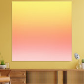 Effen kleuren - Geel tot Misty Pink ombre Canvas Afdruk (Insitu (Woonkamer))