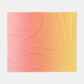Effen kleuren - Geel tot Misty Pink ombre Fleece Deken (Voorkant (Horizontaal))