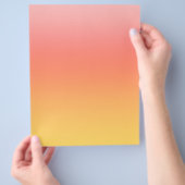 Effen kleuren - Geel tot Misty Pink ombre Flyer (Hand)