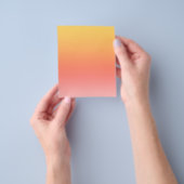 Effen kleuren - Geel tot Misty Pink ombre Flyer (Hand)