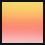 Effen kleuren - Geel tot Misty Pink ombre Foto Afdruk<br><div class="desc">Kleurrijke gele, oranje, rode en roze gradiëntachtergrond.</div>