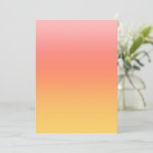 Effen kleuren - Geel tot Misty Pink ombre Kaart (Staand voorkant)