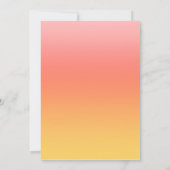 Effen kleuren - Geel tot Misty Pink ombre Kaart (Achterkant)