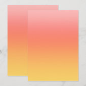 Effen kleuren - Geel tot Misty Pink ombre Kaart (Voorkant / Achterkant)