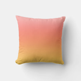 Effen kleuren - Geel tot Misty Pink ombre Kussen