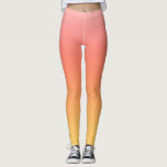 Effen kleuren - Geel tot Misty Pink ombre Leggings<br><div class="desc">Kleurrijke gele,  oranje,  rode en roze gradiënt, </div>