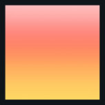 Effen kleuren - Geel tot Misty Pink ombre Poster<br><div class="desc">Kleurrijke gele, oranje, rode en roze gradiënt, </div>