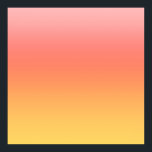 Effen kleuren - Geel tot Misty Pink ombre Poster<br><div class="desc">Kleurrijke gele,  oranje,  rode en roze gradiënt, </div>