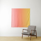 Effen kleuren - Geel tot Misty Pink ombre Wandkleed (In Situ (horizontaal))