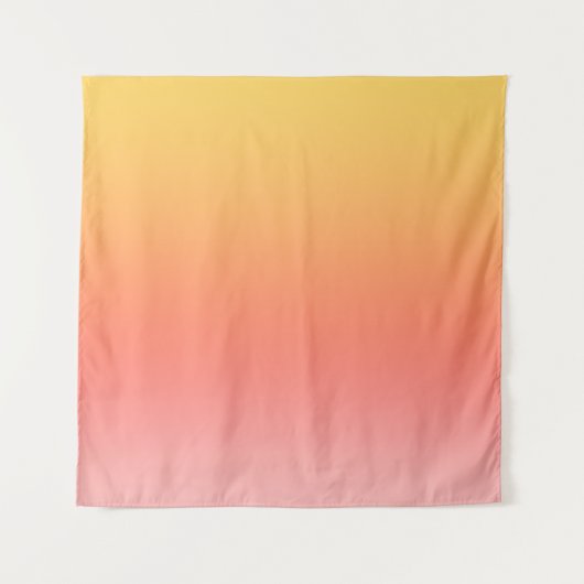Effen kleuren - Geel tot Misty Pink ombre Wandkleed (Voorkant)