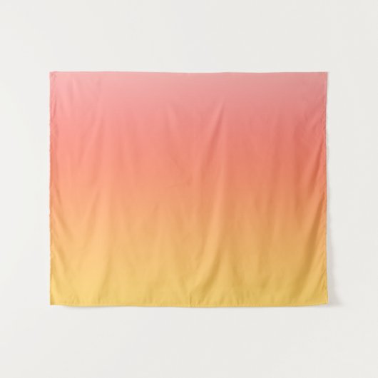Effen kleuren - Geel tot Misty Pink ombre Wandkleed (Voorkant (horizontaal))