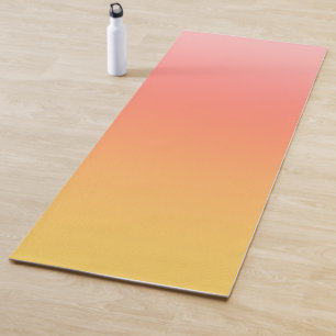 Effen kleuren - Geel tot Misty Pink ombre Yogamat