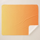 Effen kleuren - Ombre geel en sinaasappel Sherpa Deken (Voorkant (horizontaal))