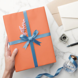 Effen Koraal Oranje Kleur Schakering Toon Cadeaupapier