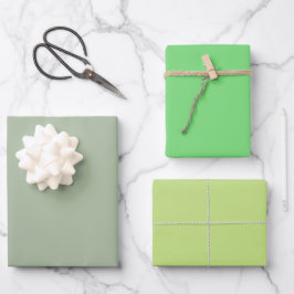 Effen Laurier Pastel Geel Groen Tinten 3 Tinten Inpakpapier Vel