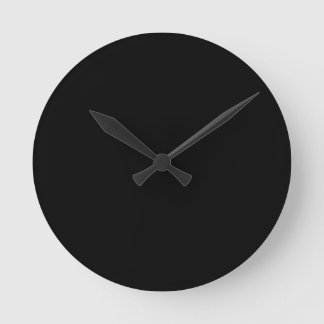 Effen lege effen zwarte ronde klok