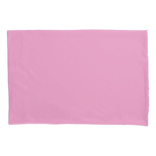 Effen Licht Roze Bijpassende Streep Kussensloop (Voorkant-Links)