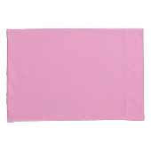Effen Licht Roze Bijpassende Streep Kussensloop (Voorkant-Rechts)