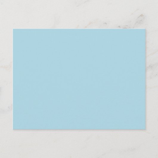 Effen lichtblauw briefkaart (Voorkant)