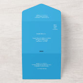 Effen lichtblauwe achtergrond voor web en print all in one uitnodiging (Buitenkant)