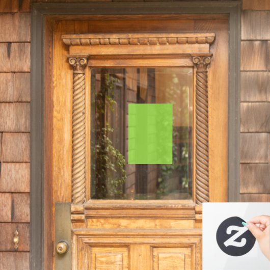 Effen lichtgroene achtergrondstructuur raamsticker (Huis Deur)