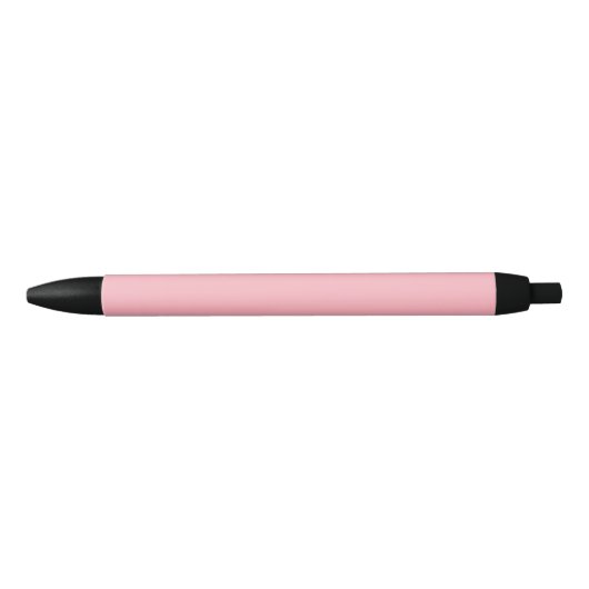 Effen Lichtroze Kleur Zwarte Inkt Pen (Voorkant)