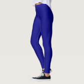 Effen marineblauwe kleur leggings (Links)