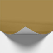 Effen matte medium goud cadeaupapier (Hoek)