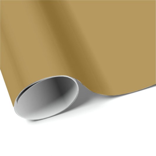 Effen matte medium goud cadeaupapier (Rol Hoek)