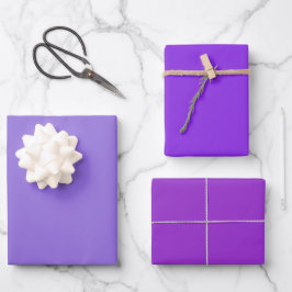 Effen Medium Violet Orchidee Paarse Tinten 3 Tinte Inpakpapier Vel