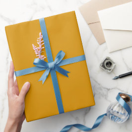 Effen Mosterd Luxe Goud Kleurschakering Cadeaupapier