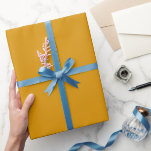 Effen Mosterd Luxe Goud Kleurschakering Cadeaupapier