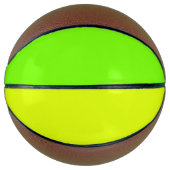 effen neon geel en groen mini basketbal (Voorkant)