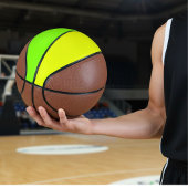 effen neon geel en groen mini basketbal